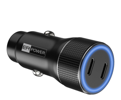 Ładowarka do smartfonów ER POWER ładowarka samochodowa 40W USB-C PD + QC 3.0
